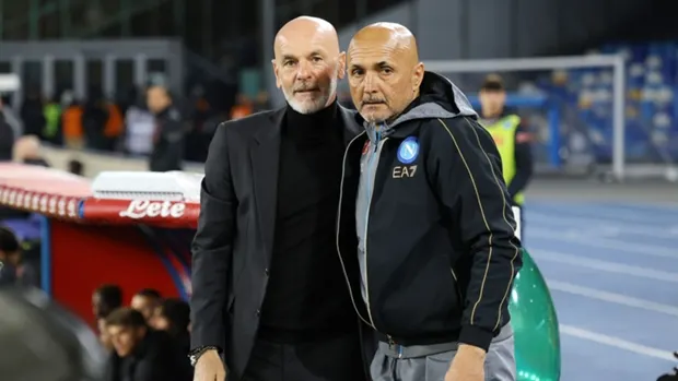 Stefano Pioli (L) and Luciano Spalletti (R) earlier this month