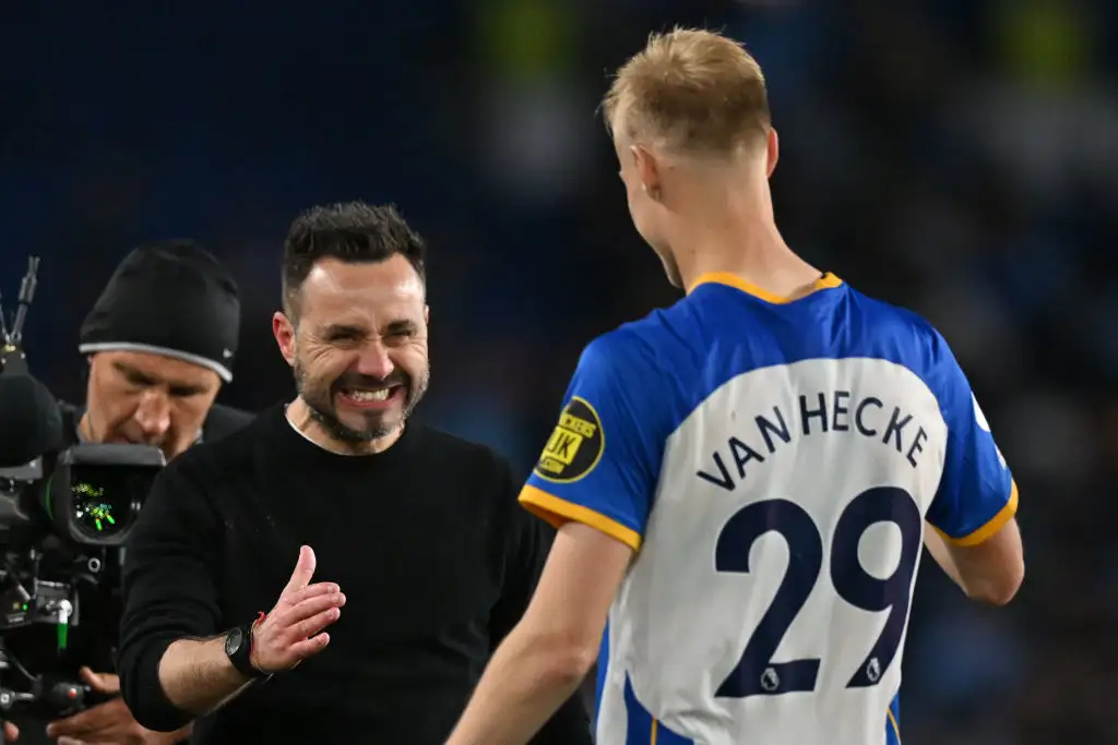 Roberto De Zerbi plans to make a third bid to sign Jan Paul van Hecke at Tottenham.