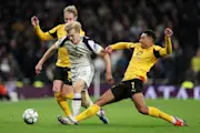 Bergvall came off in the second half of Tottenham's win over Dortmund