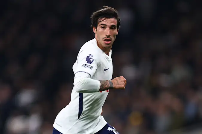 Tottenham Hotspur midfielder Sandro Tonali in Premier League action against Coventry City
