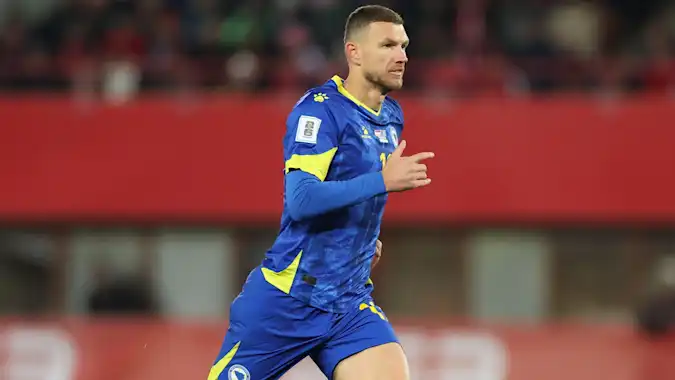 Bosnia's veteran striker Edin Dzeko will be a key threat to Italy's hopes of World cup qualification.