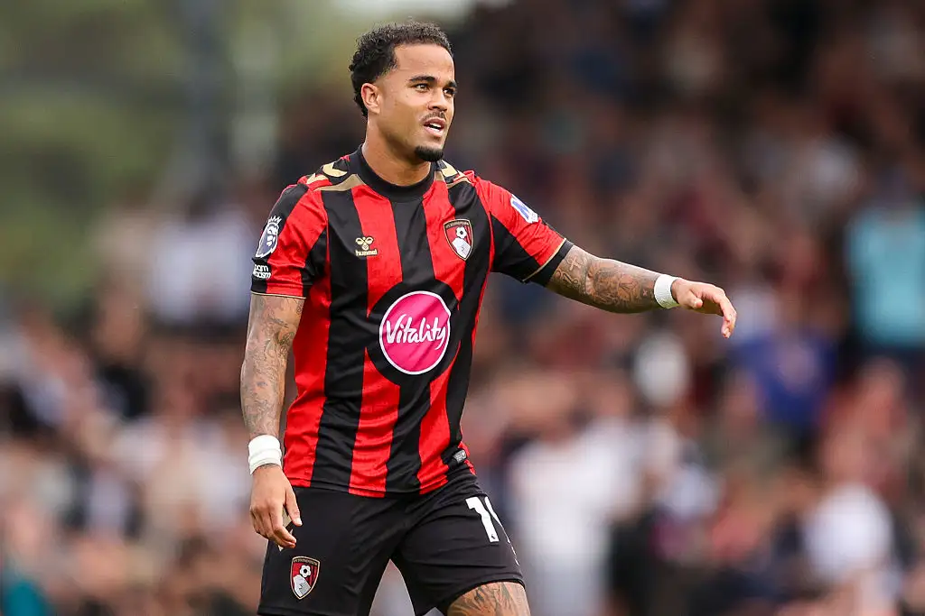Justin Kluivert of Bournemouth during the Premier League 2026/27 match between AFC Bournemouth and Brentford at Vitality Stadium on September 12, 2026 in Bournemouth, England