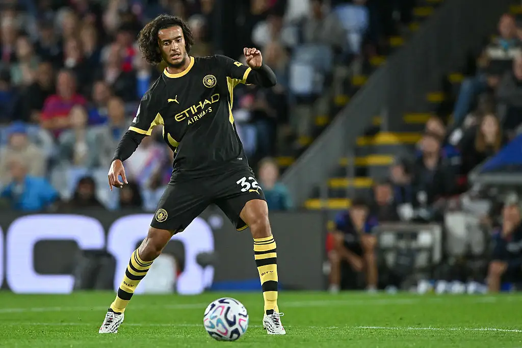 Ayyoub Bouaddi of Manchester City in action during the Premier League 2026/27 match between Crystal Palace FC and Manchester City at Selhurst Park on August 28, 2026 in London, England