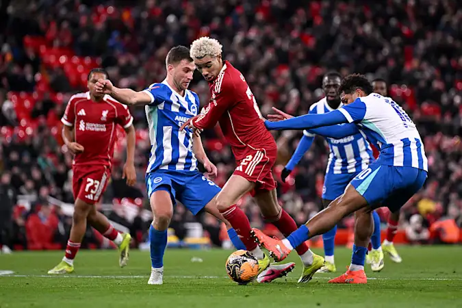 Brighton's encounter with Liverpool features in our 10/1 over 2.5 goals acca for Saturday, 21st March.