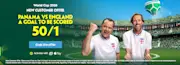 PaddyPower: Panama vs England 50/1 Goal to be Score