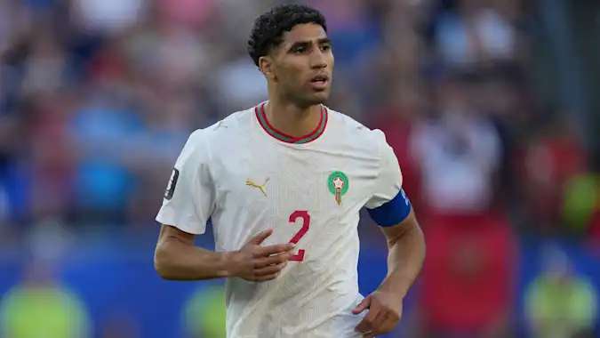 Skipper Achraf Hakimi will be looking to lead Morocco through to the World Cup quarter-finals.