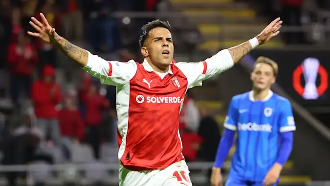 Sporting Braga's Rodrigo Salazar scored twice against Genk last time out in Europe to make it four goals in his last four games