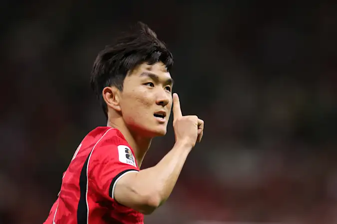 Hwang In-beom celebrates after scoring South Korea's equaliser against the Czech Republic
