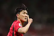 Hwang In-beom celebrates after scoring South Korea's equaliser against the Czech Republic