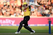 Finn Allen struck an unbeaten 35-ball 72 at Old Trafford