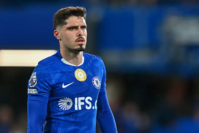 Pedro Neto in action for Chelsea in the Premier League. Could the winger leave Stamford Bridge this summer?