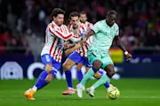 Etta Eyong in action for Levante against Atletico Madrid in La Liga