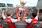 Arsenal pipped Manchester City to the Premier League title