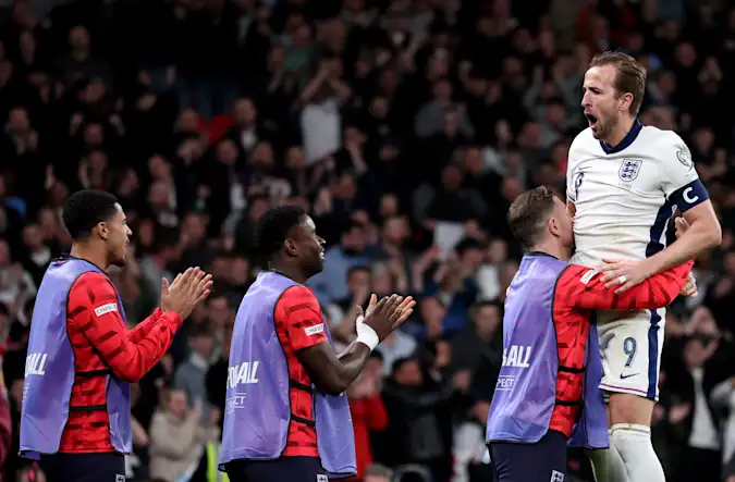 Harry Kane Scoring Against Albania In Last March's World Cup Qualifier