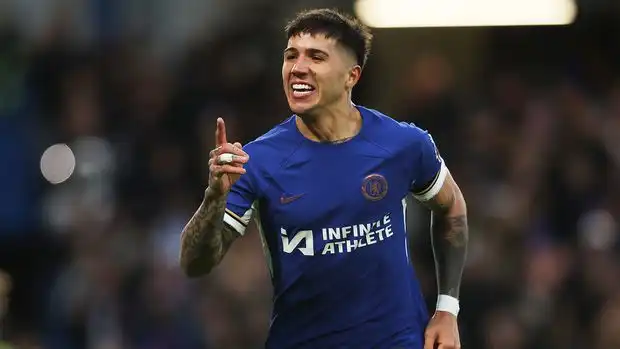 Enzo Fernandez scored his first Premier League goals against Brighton