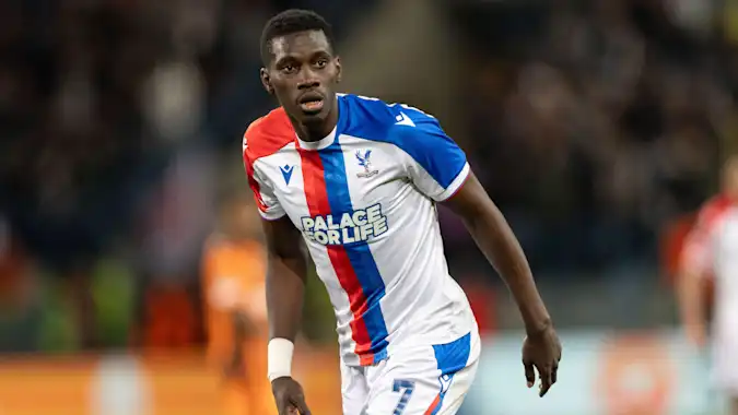 Ismaila Sarr was on the scoresheet just 21 seconds into Crystal Palace's 3-1 first-leg win