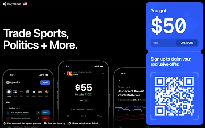 Polymarket QR sign-up