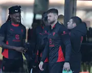 Niclas Fullkrug training with AC Milan ahead of his move to the Serie A side