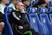 Celtic Manager Martin O'Neill Watches From The Sidelines