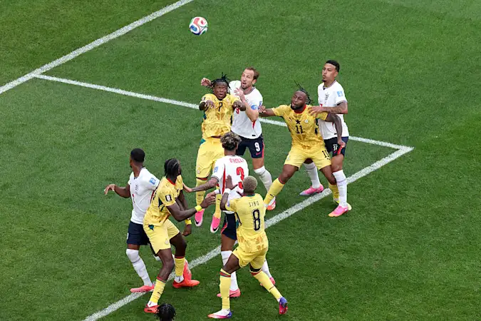 Action from England 0-0 Ghana