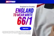 Betfred World Cup Free Bets Offer: England to Wear WHITE 66/1