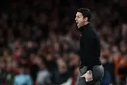 Mikel Arteta Shouting Out His Latest Orders From The Arsenal Technical Area