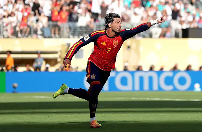 Ferran Torres with a World Cup winning goal