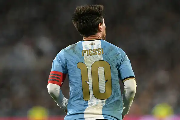 Messi wore the number 10 shirt for the final time in an Argentina shirt
