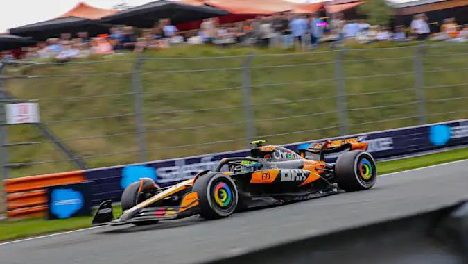 Lando Norris was running a close second when mechanical issues forced him out of the Dutch Grand Prix