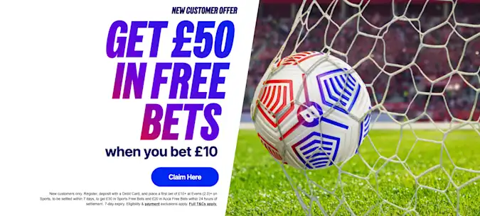 Betfred Bet £10 Get £50 in Free Bets
