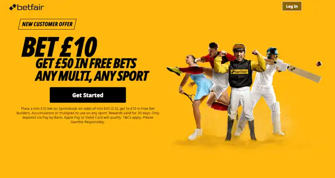 Betfair sign-up page
