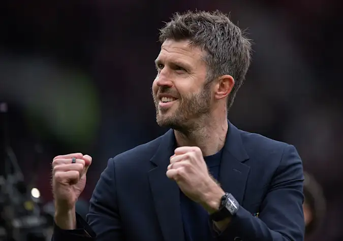 All smiles for Manchester United's Michael Carrick