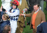 Nicky Henderson celebrates at Cheltenham