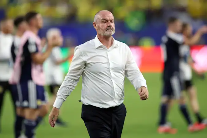 Steve Clarke In His Final Game As Scotland Manager