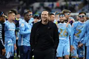 Frank Lampard and Coventry City's players celebrate becoming Championship winners