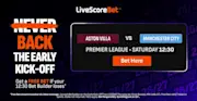 Aston Villa take on Manchester City in the Premier League's early kick-off on Saturday, 24 October