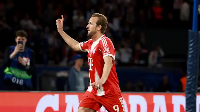 Harry Kane will be hoping to help Bayern Munich overturn their deficit against Paris Saint-Germain