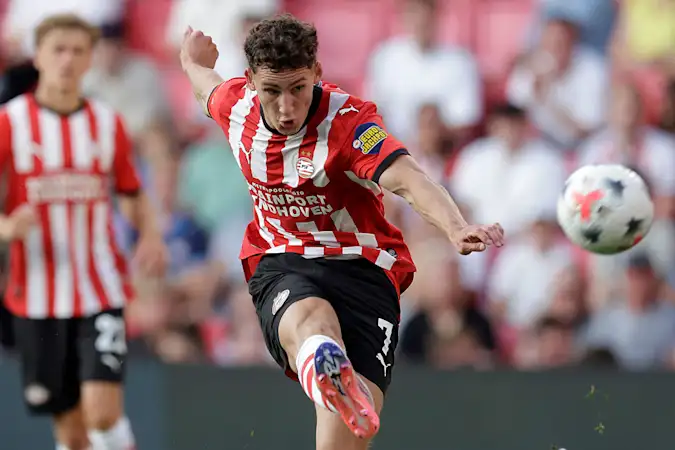 Ruben van Bommel in action in the Dutch Johan Cruijff Schaal match between PSV and AZ Alkmaar