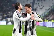 Manuel Locatelli and Kenan Yildiz celebrate during Juvnentus' recent win over Udinese