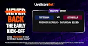 Tottenham entertain Aston Villa in the Premier League's early kick-off on Saturday, 19 September.