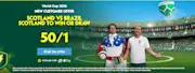 Paddy Power: 50/1 Scotland to Win OR Draw vs Brazil