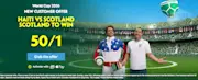 PaddyPower 50/1 Scotland to beat Haiti