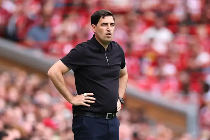 Liverpool head coach Andoni Iraola