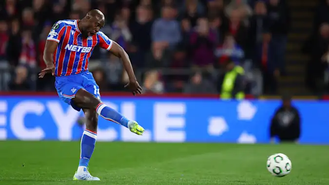 Jean-Philippe Mateta opened the scoring in Crystal Palace's 3-0 Conference League quarter-final first-leg win over Fiorentina