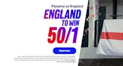 Betfred Offer: England to beat Panama 50/1