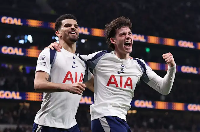 Dominic Solanke scored Tottenham's opener against Crystal Palace