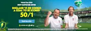 Paddy Power 50/1 Goal to be Scored in England vs DR Congo