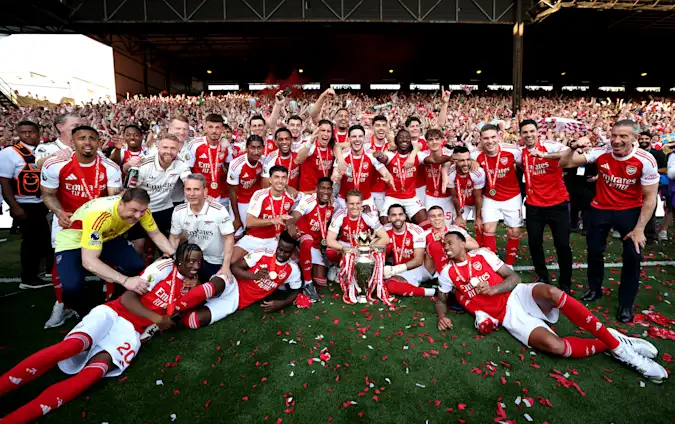 Arsenal Celebrate Their Premier League Success Of 2026