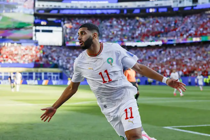 morocco-vs-scotland-world-cup-2026Ismael Saibari of Morocco celebrates 0-1 during the 2026 FIFA World Cup Group C match between Scotland and Morocco at Boston Stadium on June 20, 2026, in Foxborough, United States.